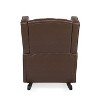 UPHA PU single front and rear rocking chair with wooden legs - 3 of 4