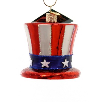 Old World Christmas 2.75 In Uncle Sams Hat Ornament Patriotic Usa July 4Th Tree Ornaments
