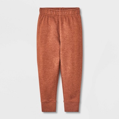 Image of Toddler Boys' Fleece Pull-On Jogger Pants - Cat & Jack™ Brown 12M