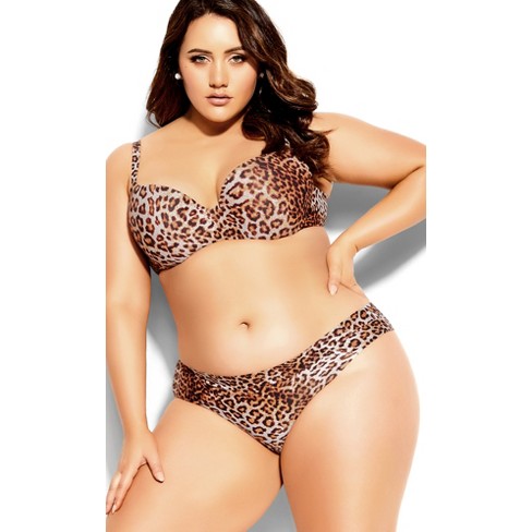 City Chic | Women's Plus Size Bodycon Contour Bra - Animal - 40g : Target