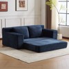 71.65'' Corduroy Fabric Loveseat Sofa Bed with No Assembly Required, Reversible Cushion, Memory Foam, Deep Seat, and Pillows - 2 of 4