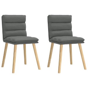 vidaXL Dining Chair Set of 2 Dark grey - 1 of 2