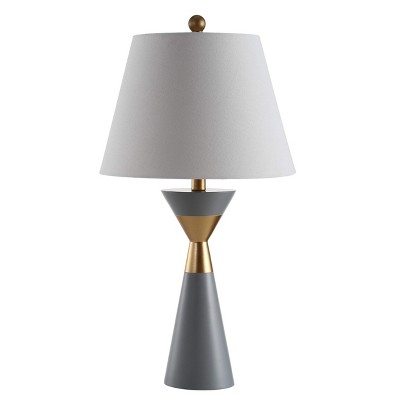 grey and gold lamp