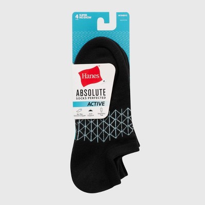 Hanes Women's Absolute Active 4pk Super No Show Socks - 5-9 - image 3