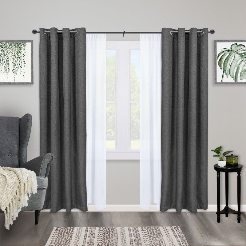 Kenney Edith 1" Premium Decorative Window Double Curtain Rod, 2 of 4