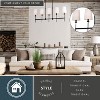 VAXCEL Camden 5 Light Matte Black Linear Chandelier Island Pendant Fixture White Fabric Shade, LED Compatible - 2 of 4