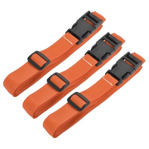 Unique Bargains Travel Accessory Luggage Adjustable Buckle Belt Utility Strap 3 Pcs - 1 of 4