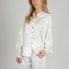 Anna-Kaci Lounge Women's Toile Print Button Up Pajama Set with Long Sleeve Top and Elastic Waist Drawstring Pants - 3 of 4