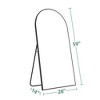 Dovelina Modern Arch Aluminium Alloy Frame Full Length Mirror Large Wall Mirror - 2 of 4