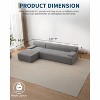 106" L-Shape Cloud Sectional Couch - Modular deep seat sofa sleeper with left-facing chaise, no assembly required. - 3 of 4