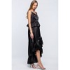 Slickblue Women's Sleeveless Shimmer Dress with Ruffles and Asymmetric Hem, Black or White, Size S to 1XL - 4 of 4