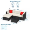 Nestl Outdoor Patio Furniture Set, 5 Piece  Wicker Patio Furniture Sets with Coffee Table - 2 of 4
