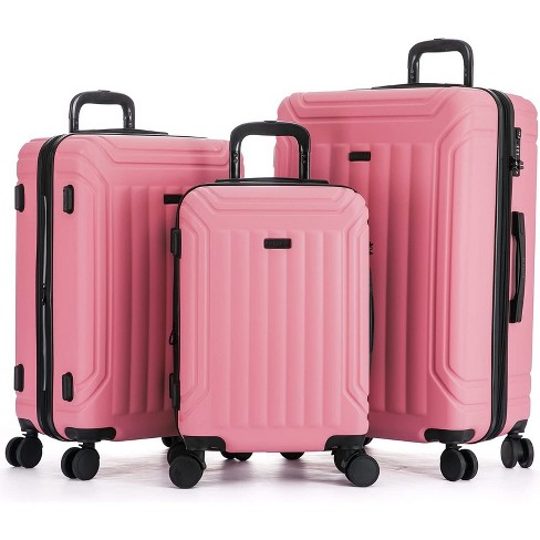 3 Piece Vintage Luggage Sets with Spinner Wheels Hard Shell Travel
