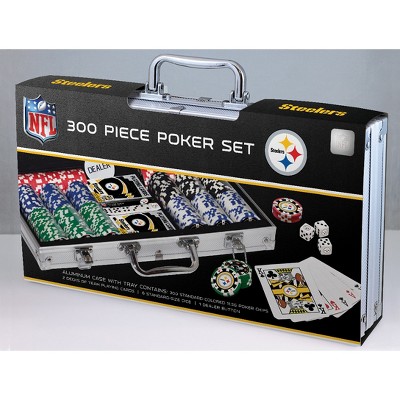 MasterPieces Game Day - NFL Pittsburgh Steelers - 300 Piece Poker Chip Set, Casino Style