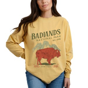 Badlands National Park Est. 1978 - Womens Garment Dyed Long Sleeve - 1 of 2