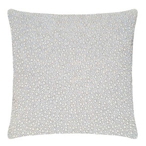 16"x16" Pearl Square Throw Pillow - Sparkles Home: Luxury Glam Decor, Geometric Knit, Feather Filled, Removable Cover - 1 of 2