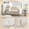 42" Tufted Chenille Single Sofa,Wide Seat Armchair with USB & Type-C Charger and High-Density Foam for Living Room Apartment-Baofuwish - 2 of 4