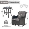 Gymojoy Outdoor Rocking Chair Rattan Rocker Chairs with Cushion - 3 of 4