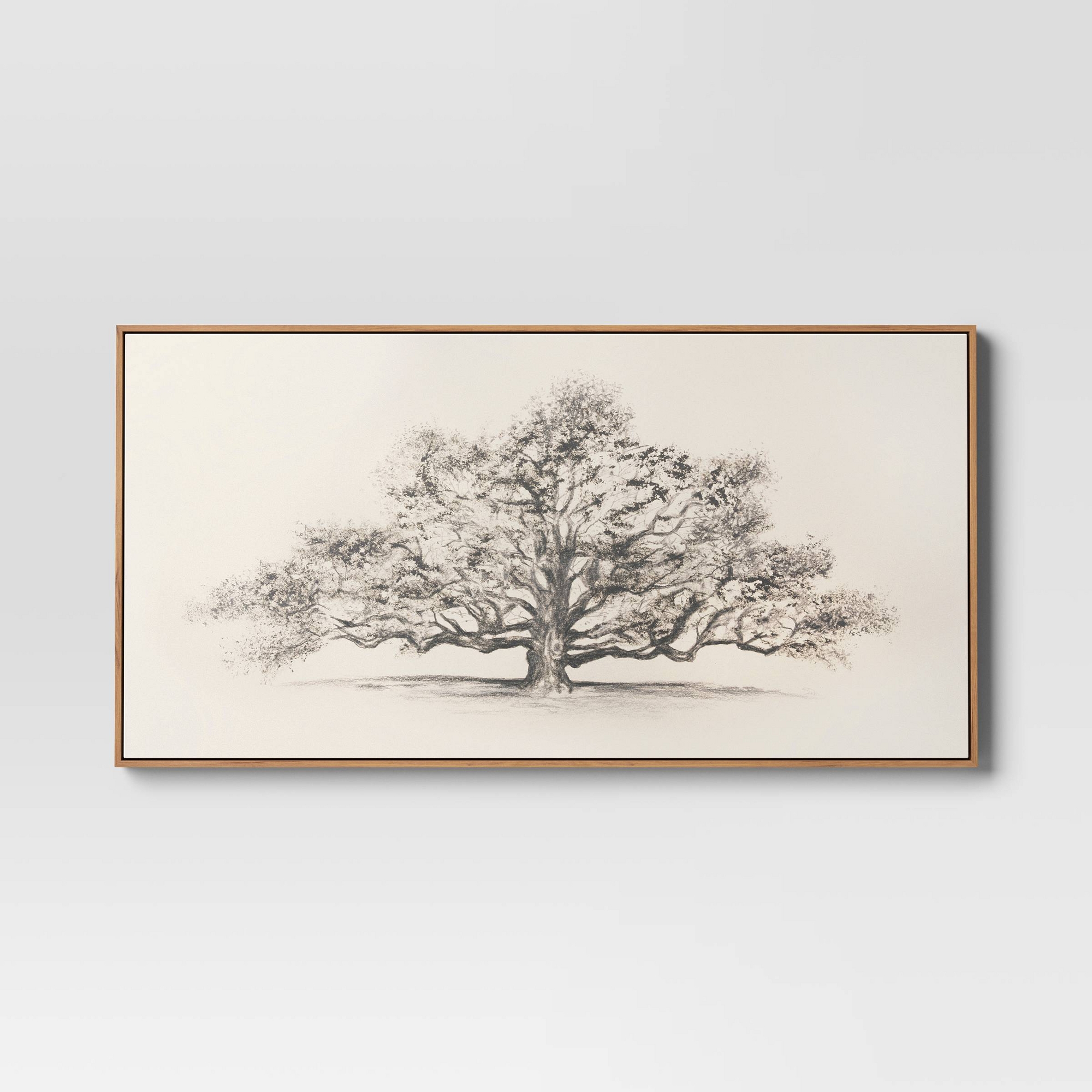 47" x 24" Pen and Ink Tree Framed Wall Canvas - Threshold™