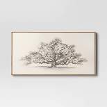 47" x 24" Pen and Ink Tree Framed Wall Canvas - Threshold™
