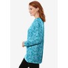 Woman Within Women's Plus Size Perfect Printed Long-Sleeve Crewneck Tunic - 4 of 4