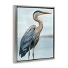 Stupell Industries Coastal Heron Portrait Black Framed Floater Canvas Wall Art - 3 of 4