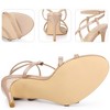 Perphy Women's Strappy Lace-up Slingback Open Toe Stiletto Heels Sandals - 3 of 3