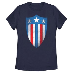 Women's Marvel Avengers Captain America USO Shield T-Shirt - 1 of 4
