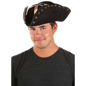 HalloweenCostumes.com One Size Fits Most   Disney Pirates of the Caribbean Blackbeard Pirate Costume Hat, Black - 1 of 4