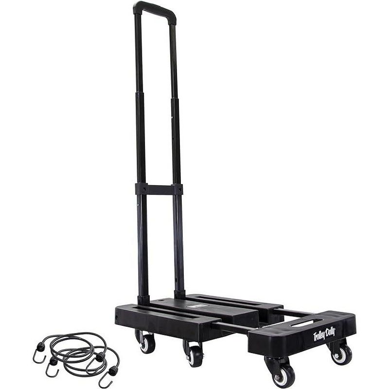 dbest products Trolley Dolly Platform Cart 6-Wheel Folding Hand Truck With Telescoping Handle & Expandable Toe Plate - Includes 2 Bungee Chords, 1 of 7