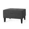CAVINAS Classic Upholstered Ottoman with Birch Wood Legs, Modern Rectangle Ottoman Bench, Ottoman Foot Stools, Bedroom Entry Bench - 2 of 4