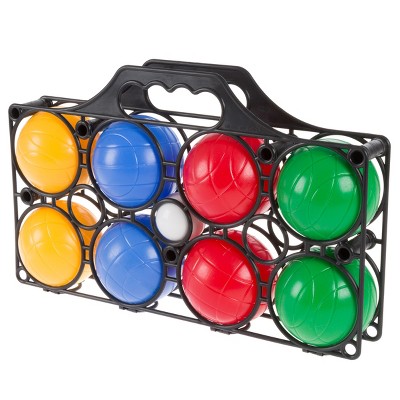 Toy Time Beginner Bocce Ball Set With Carrying Case, 8 Balls, and Pallino