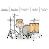 PDP by DW Concept Classic 3-Piece Shell Pack with 24 in. Bass Drum and Walnut Hoops Natural - 2 of 4
