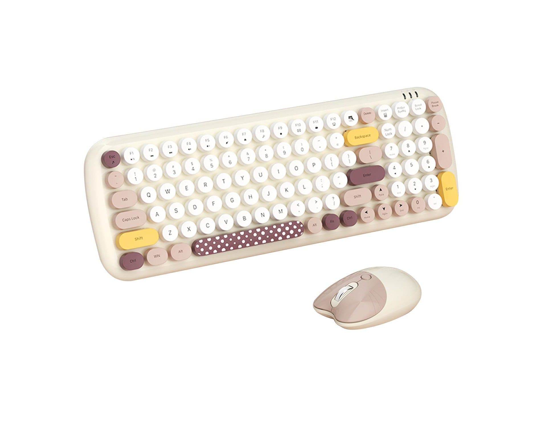 SAHARA - Wireless Keyboard & Mouse Combo - Soft Click, Colorful 100 Keys