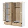 GDFStudio Pamela Modern 4 Shutter Doors Wardrobe with Hanging Rods and 2 Drawers - 3 of 4