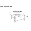 Galano Round Coffee Table with Solid Wood Legs 34.6" W x 34.6" D x 16.5" H - 2 of 4