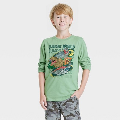Boys' Jurassic World Battle Long Sleeve Graphic T-Shirt - Green