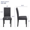 Subrtex Linen Solid Wood Dining Chair Upholstered Parsons Chair (Set of 2) - 3 of 4