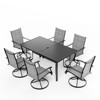 EROMMY 7 Piece Patio Dining Set, Outdoor Dining Table And Chairs Set For 6, 6 Swivel Chairs - 4 of 4