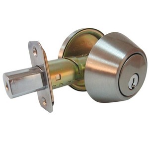 Faultless Satin Nickel Single Cylinder Deadbolt 1-3/4 in in. - 1 of 1