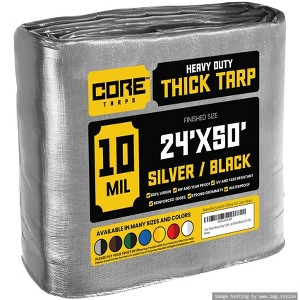 Core Tarps Heavy Duty 10 Mil Tarp Cover, UV Resistant, Rip Proof for Roof, Camping, Patio, Pool, Boat - 1 of 4