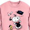 Boys' - Peanuts - Snoopy & Woodstock Graduate Celebration Graphic Long Sleeve Fleece Sweatshirt - 2 of 4