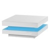 MAYEERTY 2-Tier Square Coffee Table with LED Lights, Center Table for Living Room, 31.5"x31.5"x14.2", White - 2 of 4