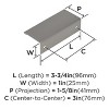 Amerock Edge Pulls 3 inch (76mm) Center-to-Center Pulls for Cabinets and Drawers - 3 of 4