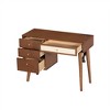 Rattan Vanity Set with Stool, 4 Drawers, USB & Outlets, Metal Handles, Wooden Makeup Desk for Bedroom - 4 of 4