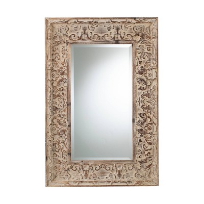 24" x 33.75" Moelege Hanging Decorative Wall Mirror Natural - Southern Enterprises