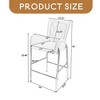 28.75inch Counter Height Bar Stools Set of 2, Bar Height Arm Chairs, Velvet Fabric Stools with Golden Legs and Footrests - Leovsnove - 3 of 4