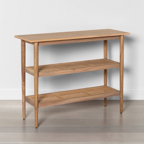 Wood & Cane Console Table Natural - Hearth & Hand™ with Magnolia