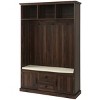 FURNIinspire Hall Trees Clothes Rack With 3 Hooks , Drawer, Coat Hanger, Entryway Bench, Storage Bench For Entrance, Hallway, Brown, 15.7"*47.2"*70.9" - 4 of 4
