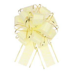 Unique Bargains Christmas Wedding Car Basket Gift Wrapping Large Organza Pull Bow 10 Pcs - 1 of 4